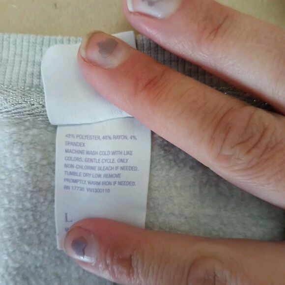 Stars Above Perfectly Cozy Sweatshirt Womens L Heathered Gray Pockets Basic - Picture 4 of 7